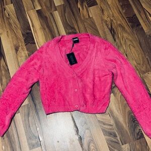 Katie J NYC Vibrant Pink Cardigan